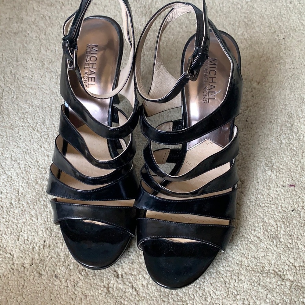 MICHAEL Michael Kors Black Faux Leather Heels